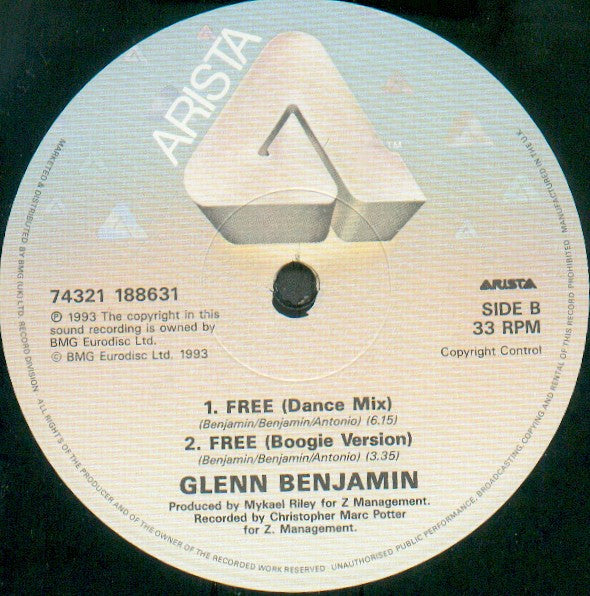 Glenn Benjamin : Free (12")