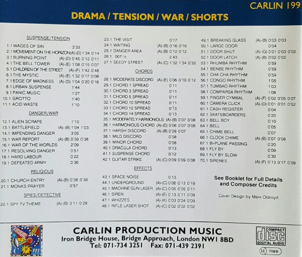 Various : Drama/Tension/War/Shorts (CD, Album)
