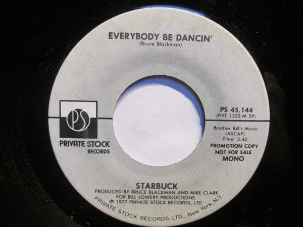 Starbuck (2) : Everybody Be Dancin' (7", Mono, Promo)