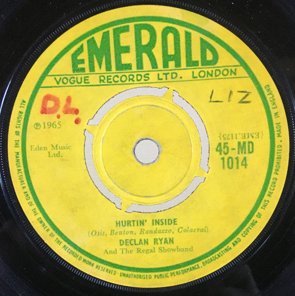 Declan Ryan And The Regal Showband : I Need You (7", Single)