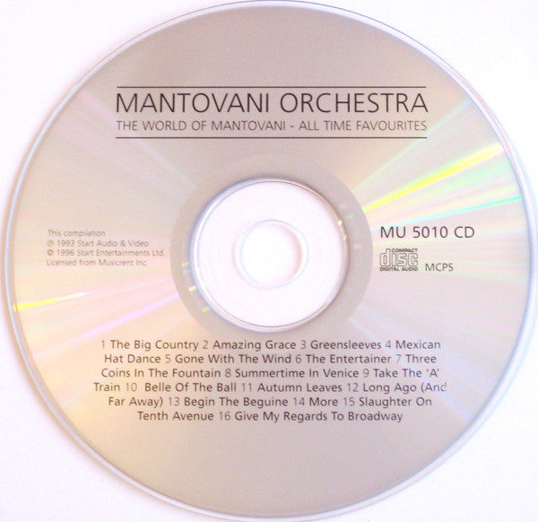 The Mantovani Orchestra : The World Of Mantovani - All Time Favourites (CD, Album, Comp, RE)