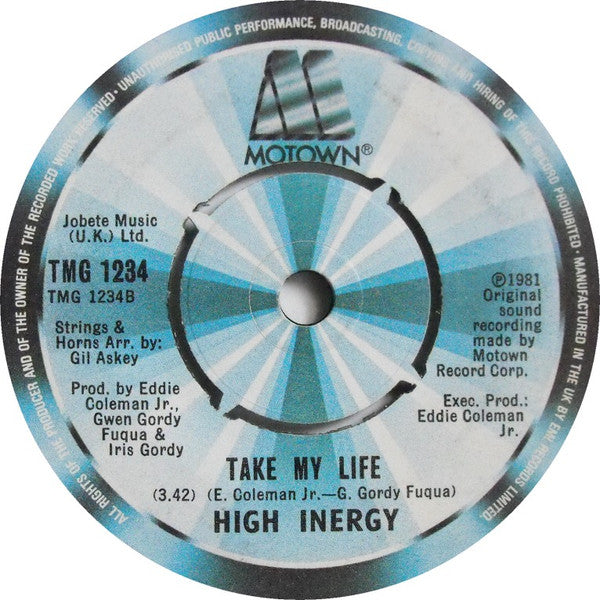 High Inergy : I Just Wanna Dance With You (7", Single)