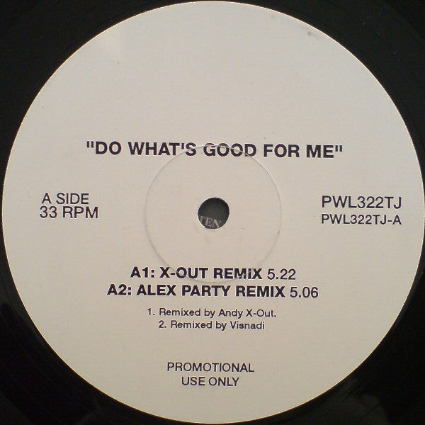 2 Unlimited : Do What's Good For Me (12", Promo)