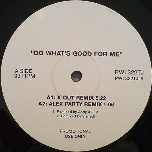2 Unlimited : Do What's Good For Me (12", Promo)