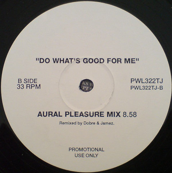 2 Unlimited : Do What's Good For Me (12", Promo)