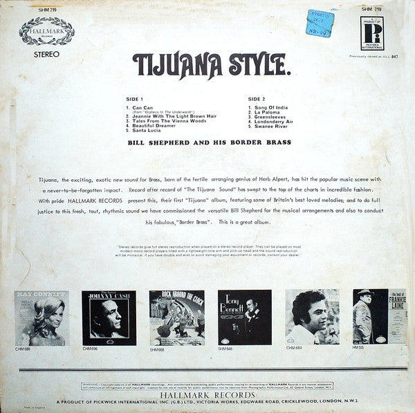 Bill Shepherd And His Border Brass : Tijuana Style (LP)