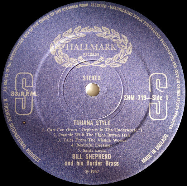 Bill Shepherd And His Border Brass : Tijuana Style (LP)