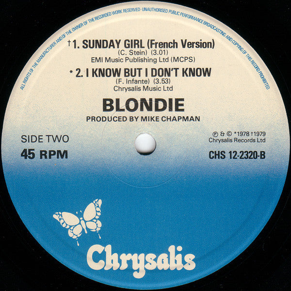 Blondie : Sunday Girl (12", Single)