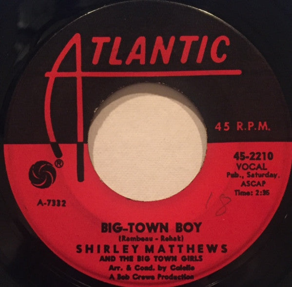 Shirley Matthews And The Big Town Girls : (You Can) Count On That / Big-Town Boy (7")