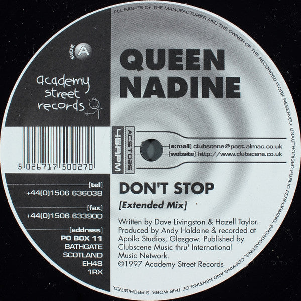 Queen Nadine : Don't Stop (12")