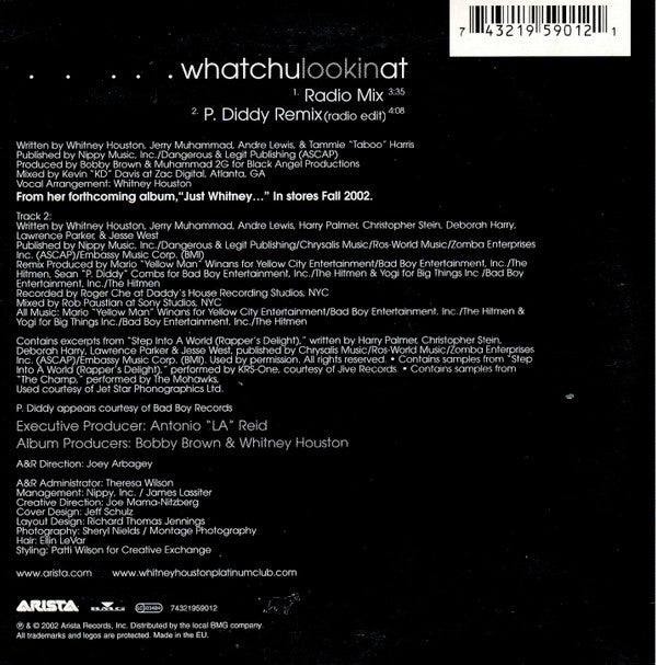 Whitney Houston : Whatchulookinat (CD, Single)