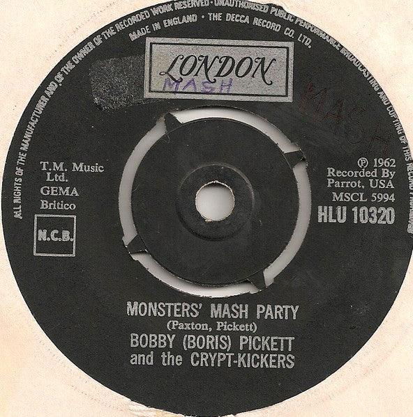 Bobby (Boris) Pickett And The Crypt-Kickers : Monster Mash (7", Single, RE)