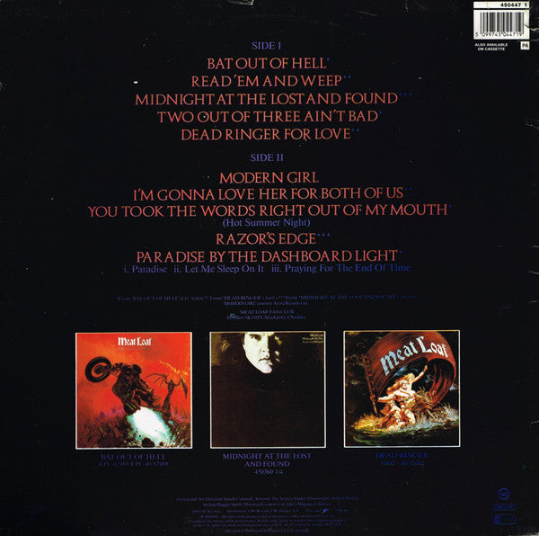 Meat Loaf : Hits Out Of Hell (LP, Comp, RE)