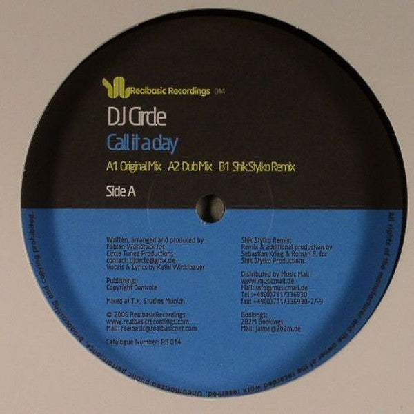 DJ Circle : Call It A Day (12")