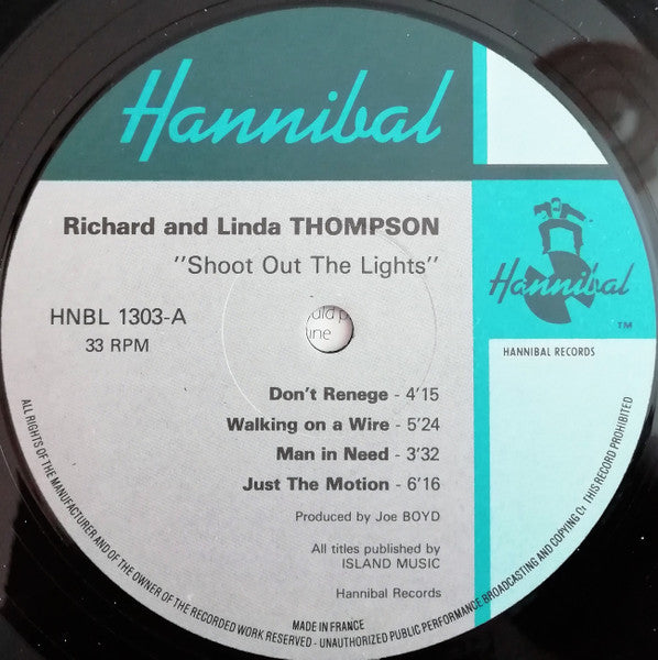Richard & Linda Thompson : Shoot Out The Lights (LP, Album)