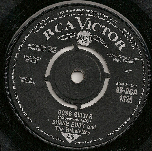 Duane Eddy & The Rebelettes : Boss Guitar (7", Single)