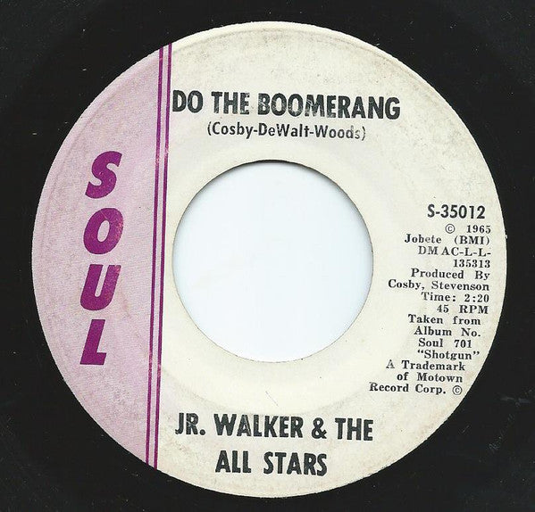 Jr. Walker And The All Stars* : Do The Boomerang / Tune Up (7", Single)