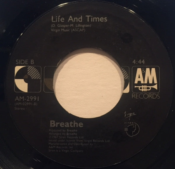 Breathe (3) : Hands To Heaven (7", Styrene, Car)