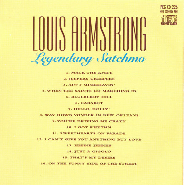 Louis Armstrong : Legendary Satchmo (CD, Comp)