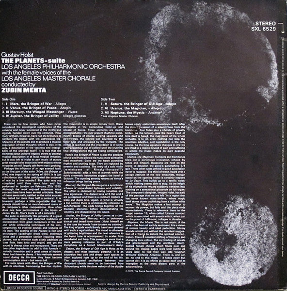 Holst*, Los Angeles Philharmonic*, Zubin Mehta : The Planets (LP)