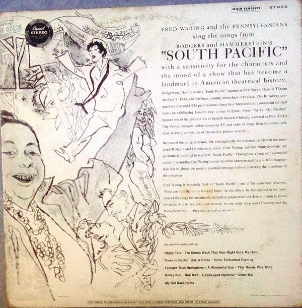 Fred Waring & The Pennsylvanians : Selections From Rodgers & Hammerstein's South Pacific (LP)