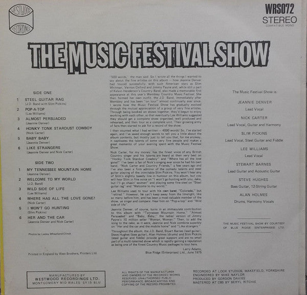 Various : The Music Festival Show (LP)