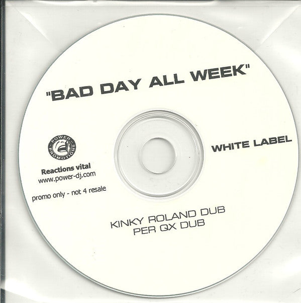 Sam Smith (12) : Bad Day All Week (CDr, Single, Promo)