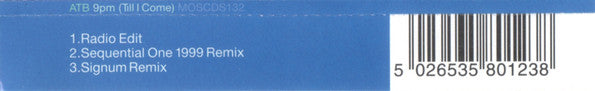 ATB : 9pm (Till I Come) (CD, Single)