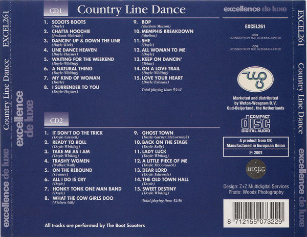 The Boot Scooters : Country Line Dance (30 Country Hits) (2xCD, Comp)