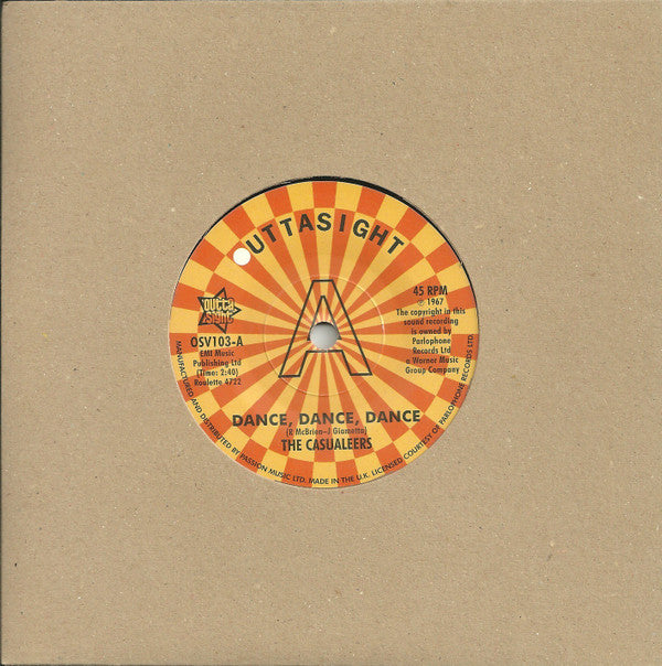 The Casualeers / Chuck Wood : Dance Dance Dance / Seven Days Too Long  (7", Promo, RE)