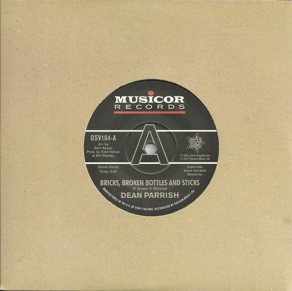 Dean Parrish, J. B. Troy : Bricks, Broken Bottles And Sticks / Live On (7", Single)