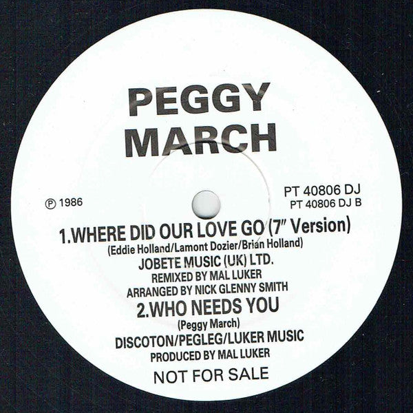 Peggy March : Where Did Our Love Go (12", Single, Promo)