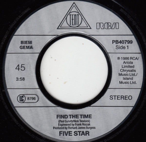 Five Star : Find The Time (7", Single)