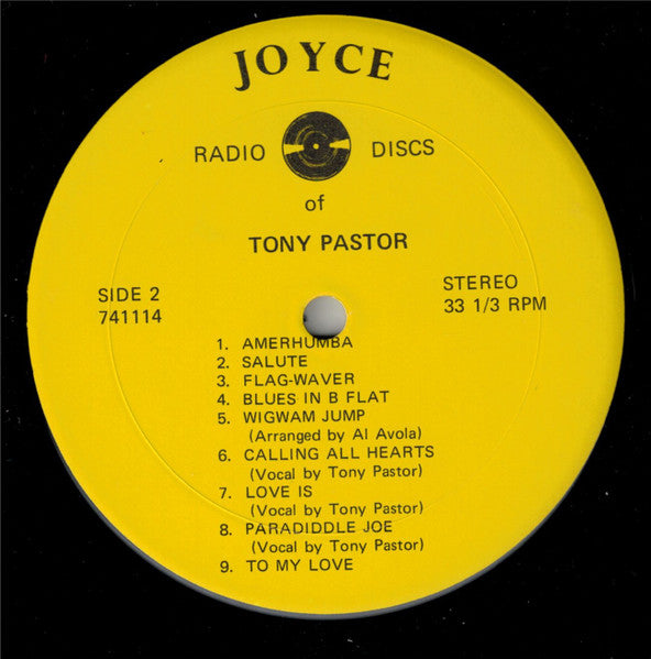 Tony Pastor : The Radio Discs Of Tony Pastor 1940 (LP, Comp)