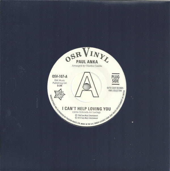 Paul Anka : I Can't Help Loving You / When We Get There (7", Single, Promo, RE)