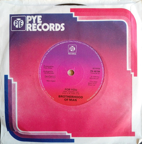 Brotherhood Of Man : Papa Louis (7", Single, Sol)