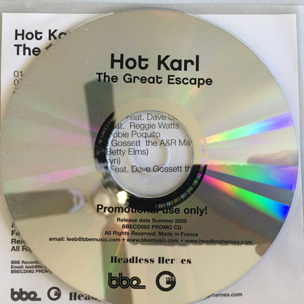 Hot Karl : The Great Escape (CD, Album, Promo)
