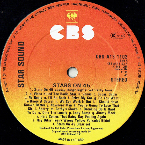 Stars On 45 : Stars On 45 (12")