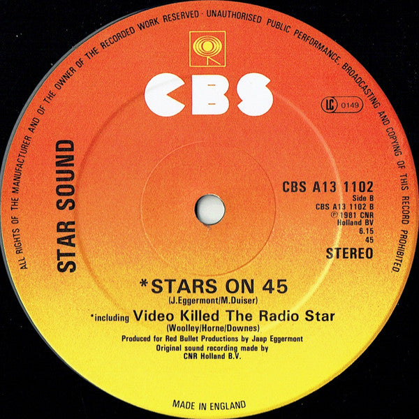 Stars On 45 : Stars On 45 (12")