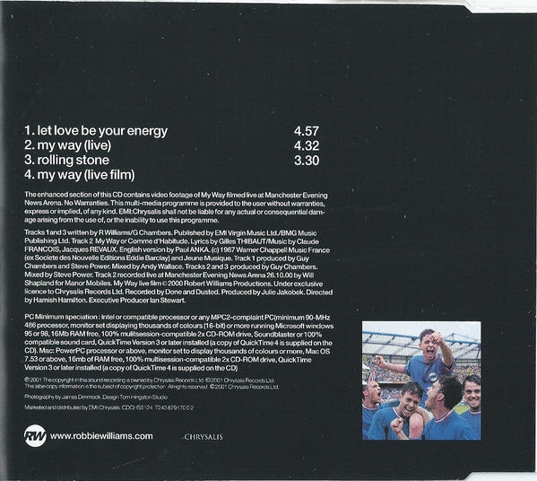 Robbie Williams : Let Love Be Your Energy (CD, Single, Enh, Ltd)
