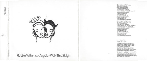Robbie Williams : Angels + Walk This Sleigh (CD, Single, Promo)