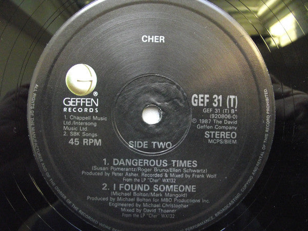 Cher : I Found Someone (12", Single)