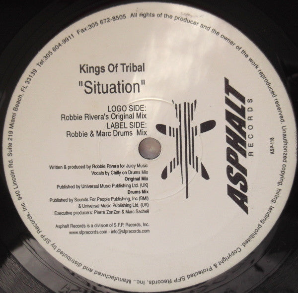 The Kings Of Tribal : Situation (12", Promo)