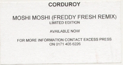 Corduroy : Moshi Moshi (12", Ltd, W/Lbl)