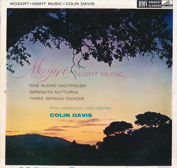 Wolfgang Amadeus Mozart - Philharmonia Orchestra, Sir Colin Davis : Night Music (LP, Mono)