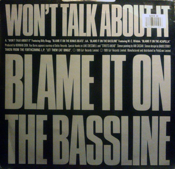 Norman Cook : Won't Talk About It / Blame It On The Bassline (12")