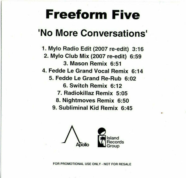 Freeform Five : No More Conversations (CDr, Promo)