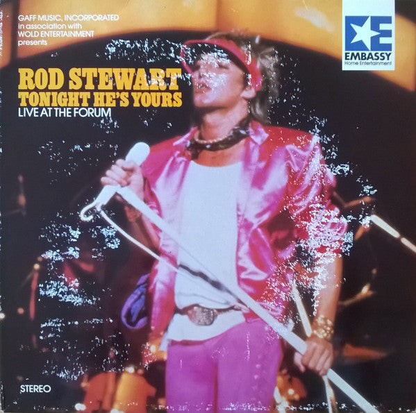 Rod Stewart : Tonight He's Yours (Laserdisc, 12", Album, PAL)