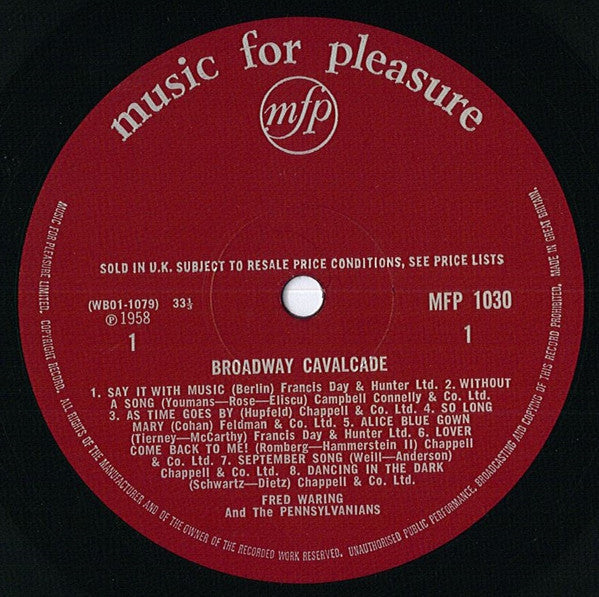 Fred Waring & The Pennsylvanians : Broadway Cavalcade  (LP, Album)