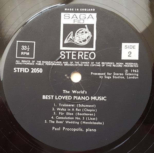 Paul Procopolis : The Worlds Best-loved Piano Music (LP)